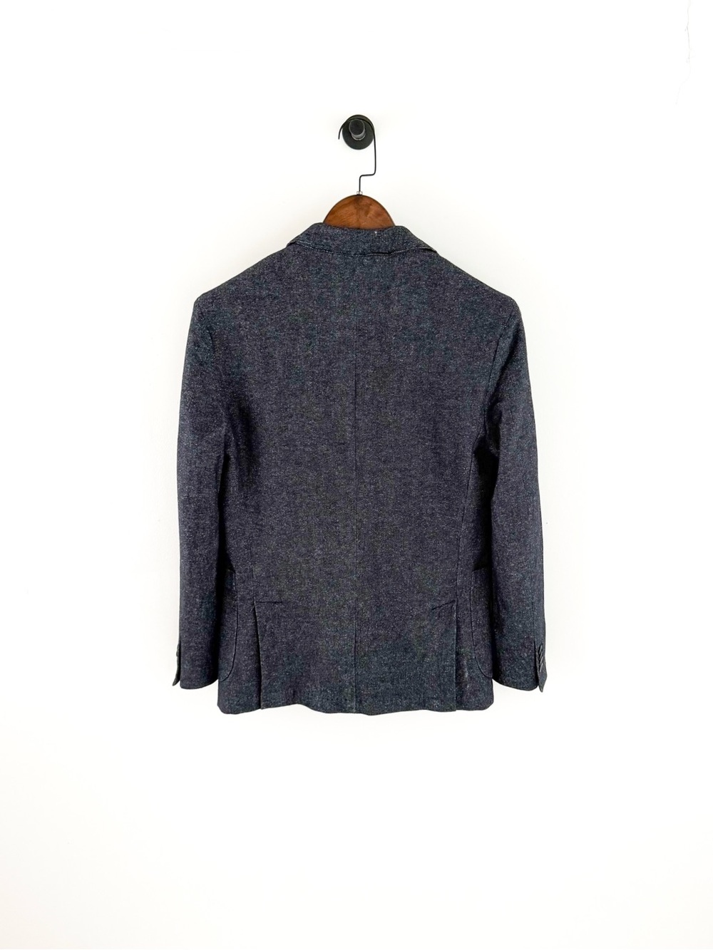 Eleventy Navy Silk Wool-Blend Two-Button Sport Coat Blazer Navy Textured 38R - Picture 11 of 16